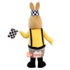 Racing Rabbit Mascot Cartoon Costume
