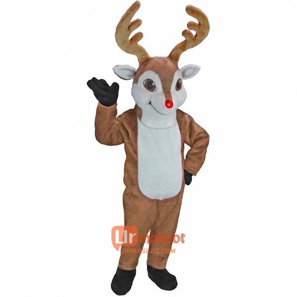 Randolph Reindeer Cartoon Mascot Costume