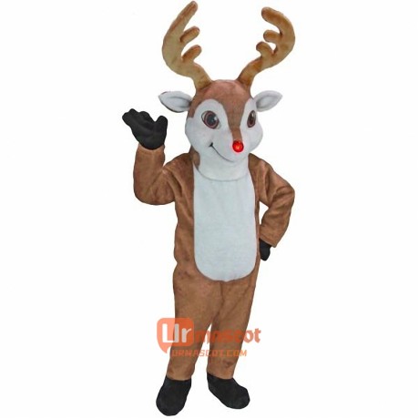Randolph Reindeer Cartoon Mascot Costume