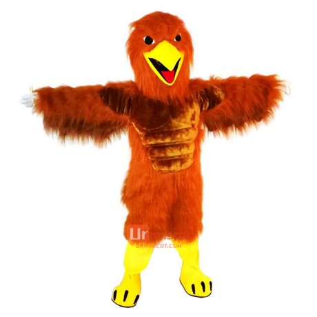 Red Brown Eagle Cartoon Mascot Costume Plush with Mask