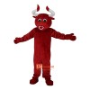 Red Cow Bull Bison Cartoon Mascot Costume Plush with Mask