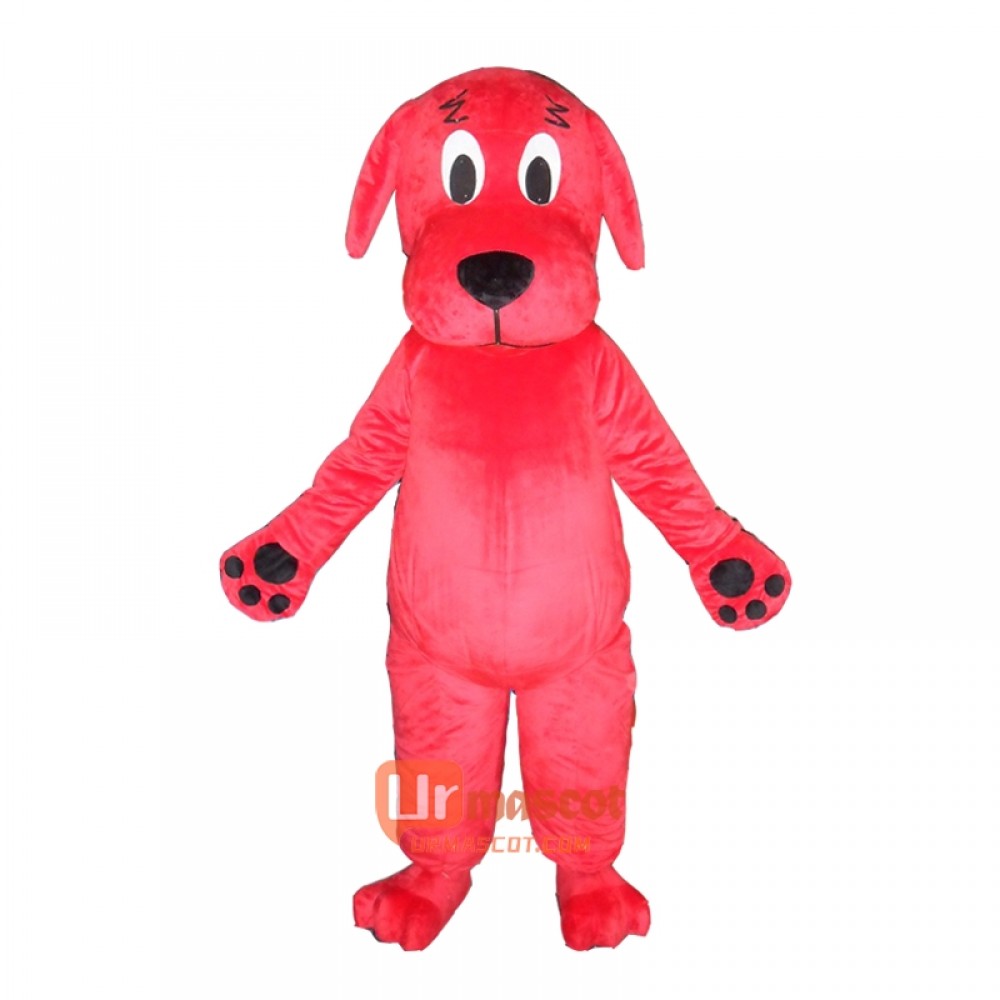 Red Dog Mascot Cartoon Costume