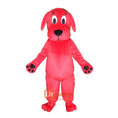 Red Dog Mascot Cartoon Costume