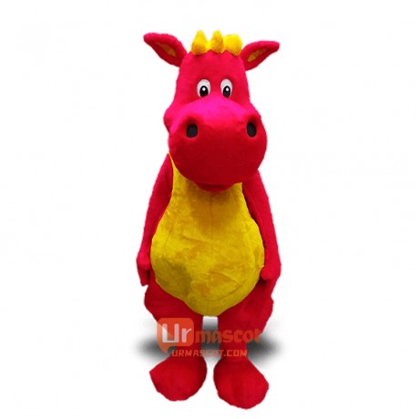Red Dragon Mascot Costume Cosplay Outfits
