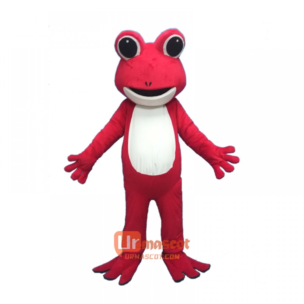 Red Frog Character Mascot Cartoon Costume