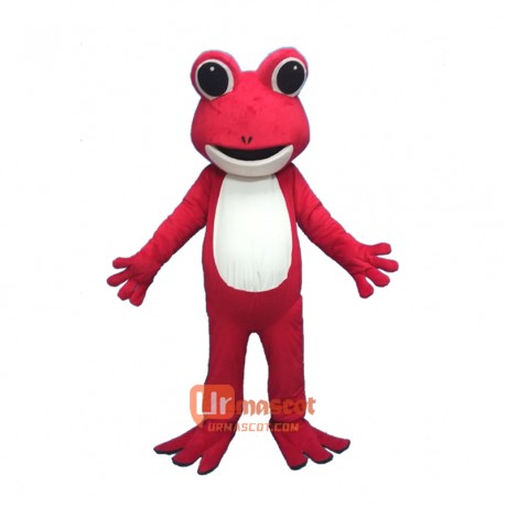 Red Frog Character Mascot Cartoon Costume