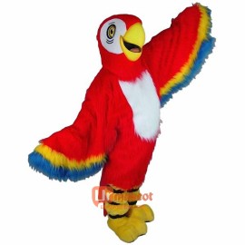Red Macaw Cartoon Mascot Costume