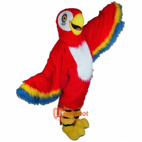 Red Macaw Cartoon Mascot Costume