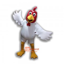 Rooster White Animal Mascot Costume Cosplay Outfits