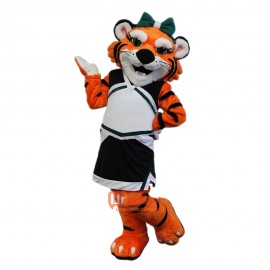 School Female Tiger Mascot Costume Cosplay Outfits