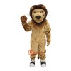 School Friendly Lion Cartoon Mascot Costume