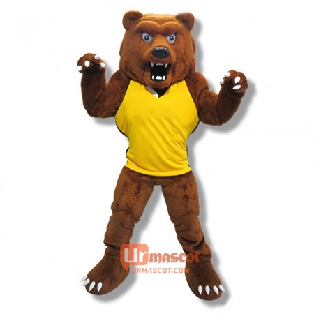 School Grizzly Bear Cartoon Mascot Costume Cosplay Outfits