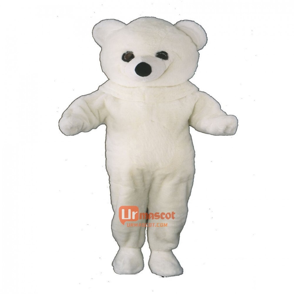 Short Hairs Polar Bear Custom Cartoon Mascot Costume