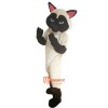 Siamese Cat Cartoon Mascot Costume Plush with Mask