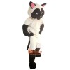 Siamese Cat Cartoon Mascot Costume Plush with Mask