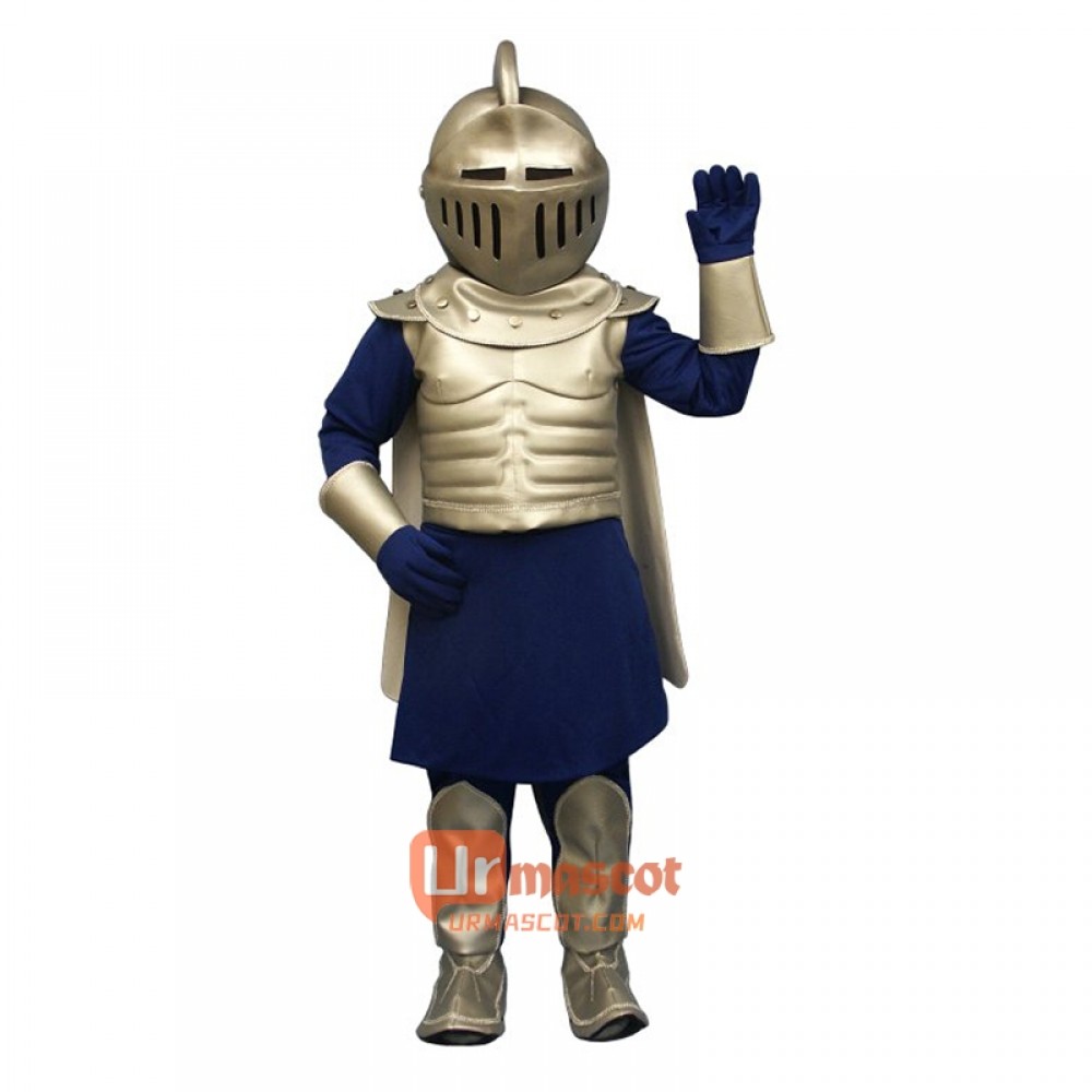 Silver Knight Cartoon Costume Mascot