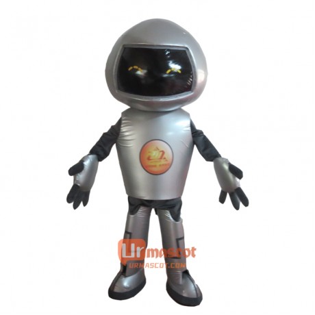Silver Robot Mascot Cartoon Costume