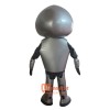 Silver Robot Mascot Cartoon Costume
