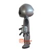 Silver Robot Mascot Cartoon Costume