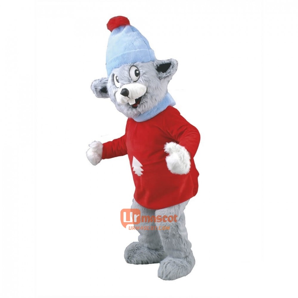 Skiing Mouse Custom Cartoon Mascot Costume