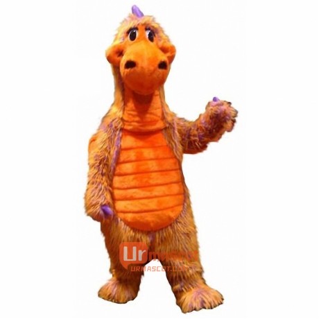 Skittles the Multicolored Dragon Cartoon Mascot Costume