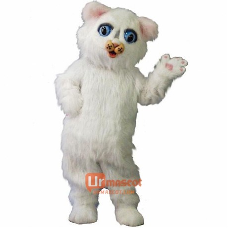 Snowball Kitty Cartoon Mascot Costume