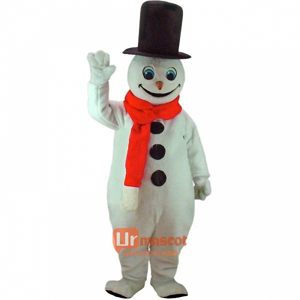 Snowman Cartoon Mascot Costume