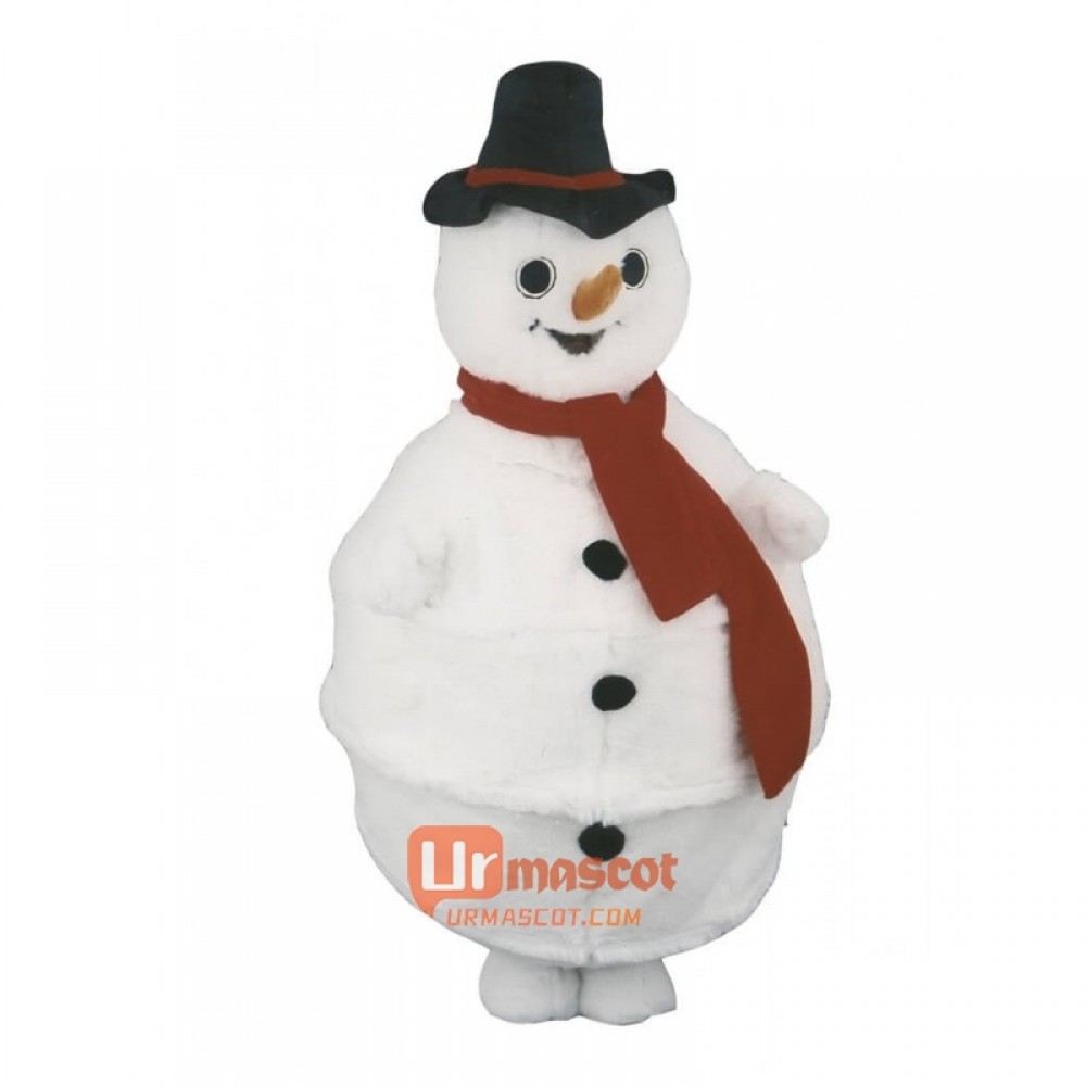Snowman Cartoon Mascot Costume Plush with Mask Good Ventilation