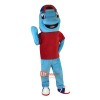 Sport Blue Dolphin Cartoon Mascot Costume Plush with Mask