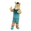 Sport Brown Horse Cartoon Mascot Costume Plush with Mask