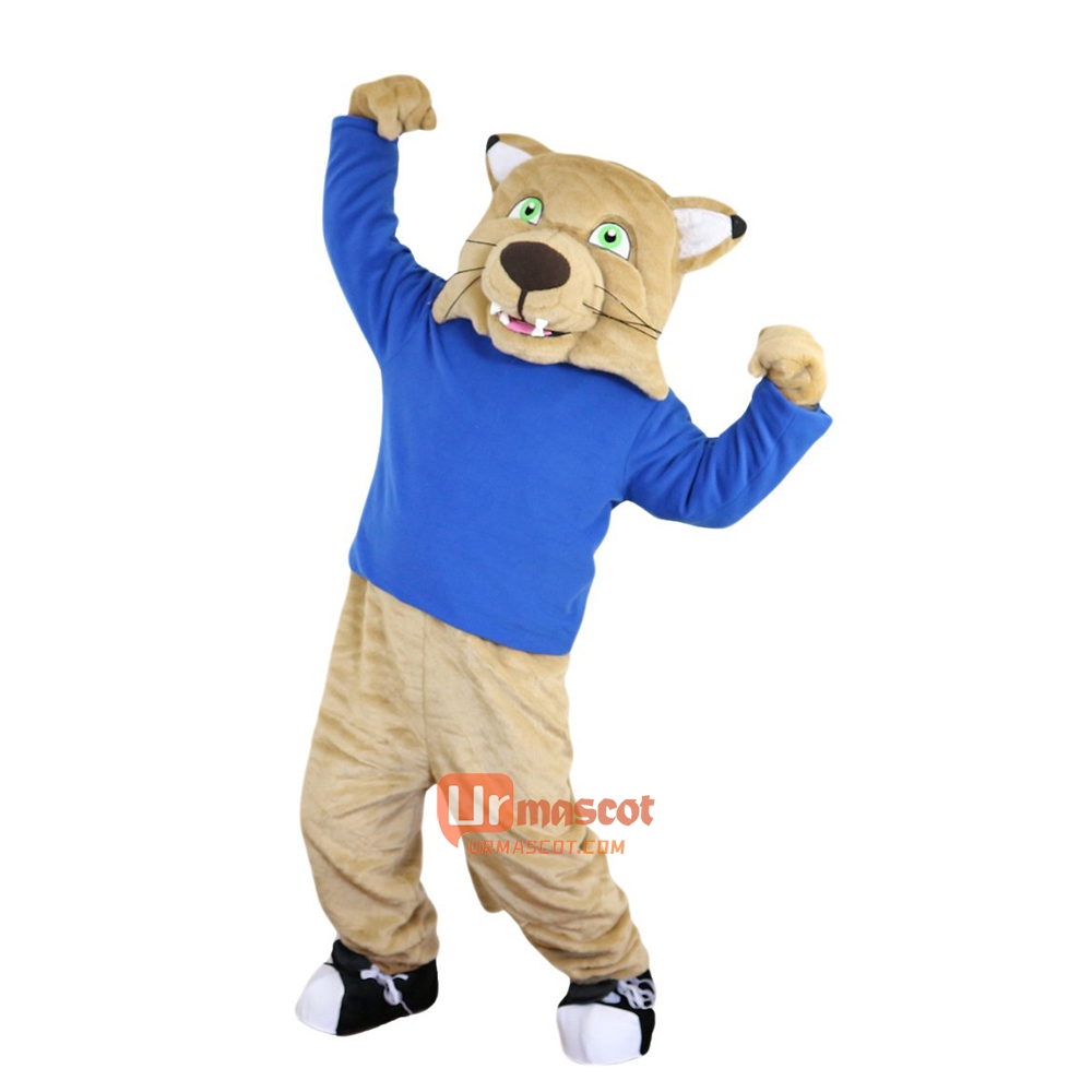 Sport Cat Tiger Leopard Cartoon Mascot Costume Plush with Mask