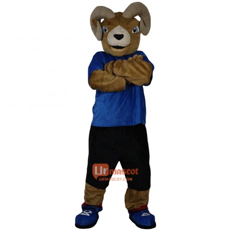 Sport Sheep Goat Cartoon Mascot Costume Plush with Mask