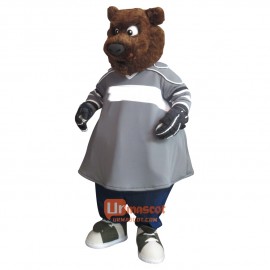 Sports Brown Bear Custom Cartoon Mascot Costume