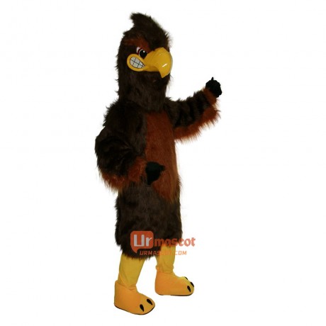 Strong Brown Eagle Cartoon Mascot Costume Plush with Mask