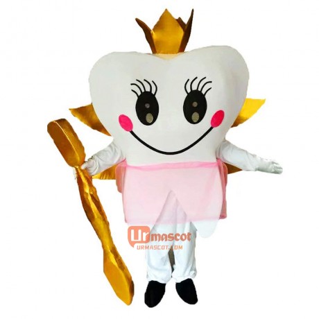 Teeth and Toothbrushes Cartoon Mascot Costume Plush with Mask