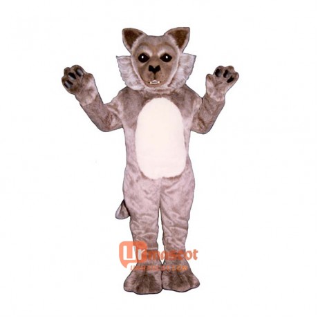 Timber Wolf Mascot Cartoon Costume