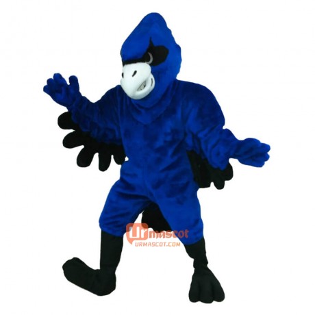 Tough Blue Jay Cartoon Mascot Costume