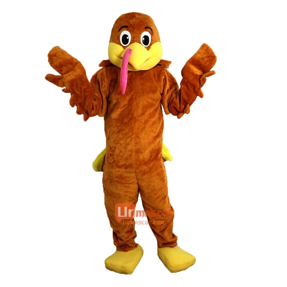 Turkey Cartoon Mascot Costume Plush with Mask