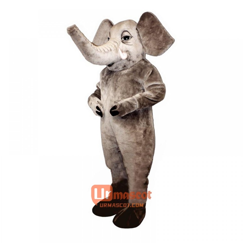 Tusked Elephant Cartoon Costume Mascot