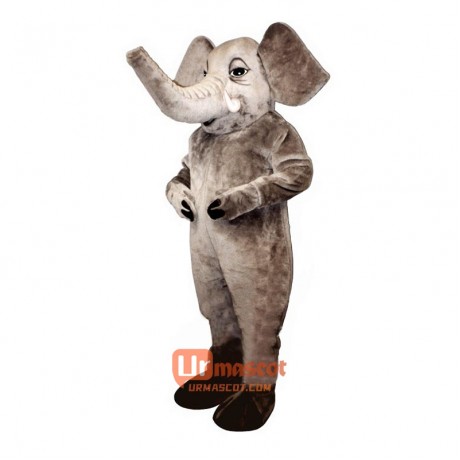 Tusked Elephant Cartoon Costume Mascot