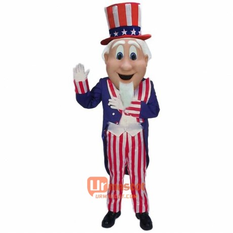 Uncle Sam Cartoon Mascot Costume