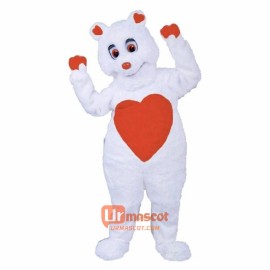 Valentine Bear Cartoon Mascot Costume