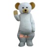 White Bear Cartoon Mascot Costume Plush with Mask
