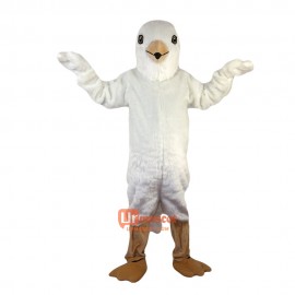 White Bird Eagle Cartoon Mascot Costume Plush with Mask
