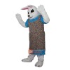 White Chef Bunny Rabbit Cartoon Mascot Costume Plush with Mask