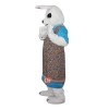 White Chef Bunny Rabbit Cartoon Mascot Costume Plush with Mask