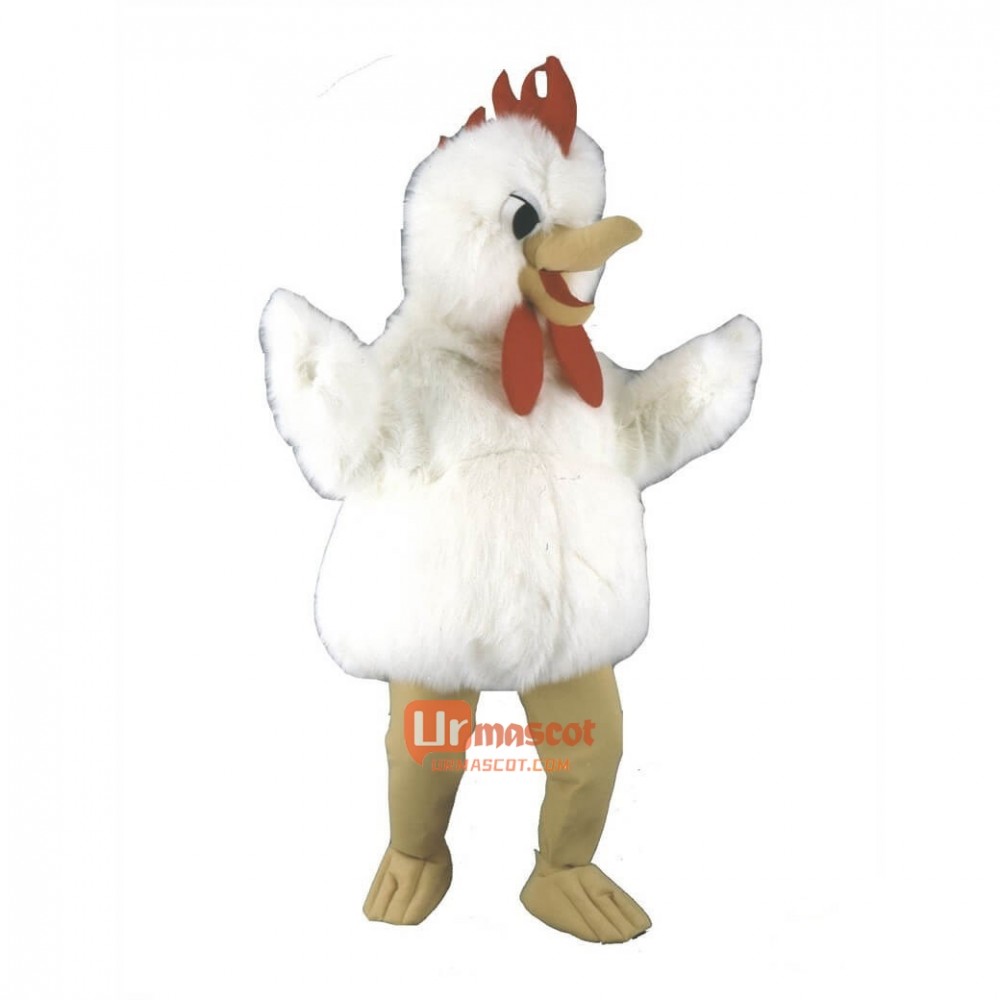 White Chicken Custom Cartoon Mascot Costume