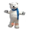 White Cute Bear Cartoon Mascot Costume Cosplay Outfits