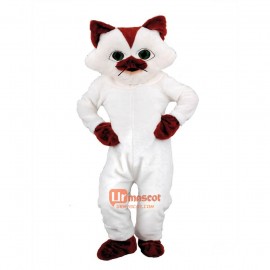 White Cute Cat Custom Cartoon Mascot Costume