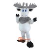 White Deer Mascot Cartoon Costume